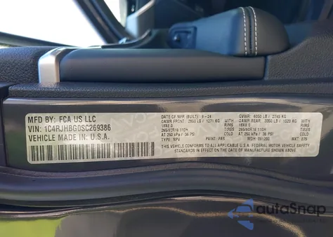 2025 Jeep Grand Cherokee Limited 4X4 from USA, damaged, VIN 1C4RJHBG0SC269386